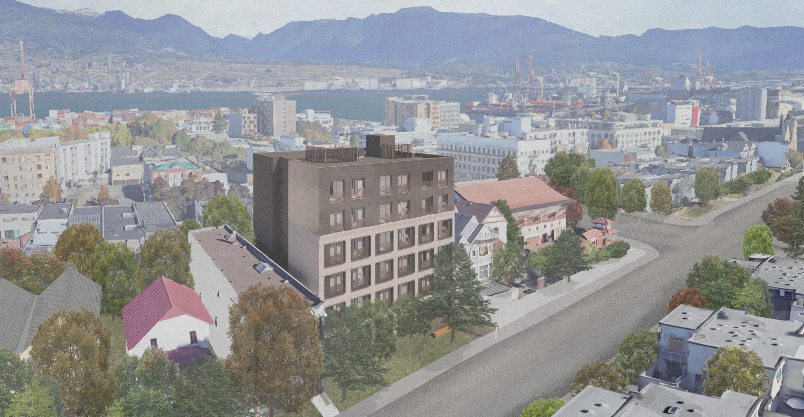 Powerhouse X aerial render